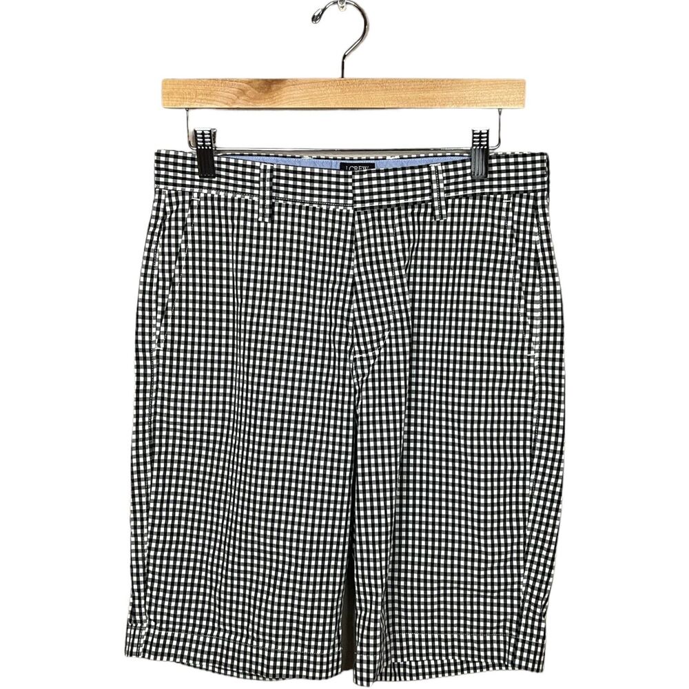 J. Crew Shorts Mens Size 29W Rivington Checkered Black White Cotton